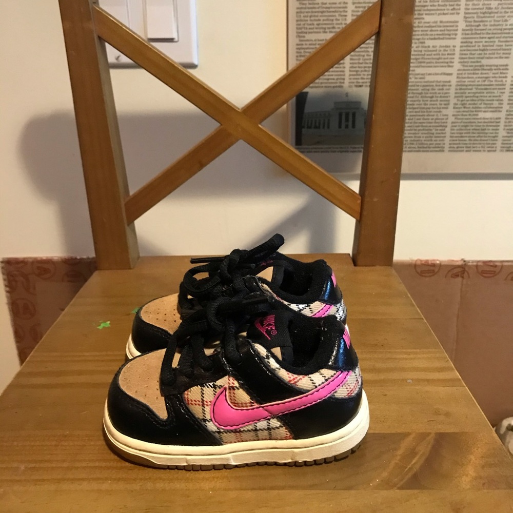 Nike Dunk Low Infant 4C Burberry plaid